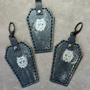 coffin bag charms/tags